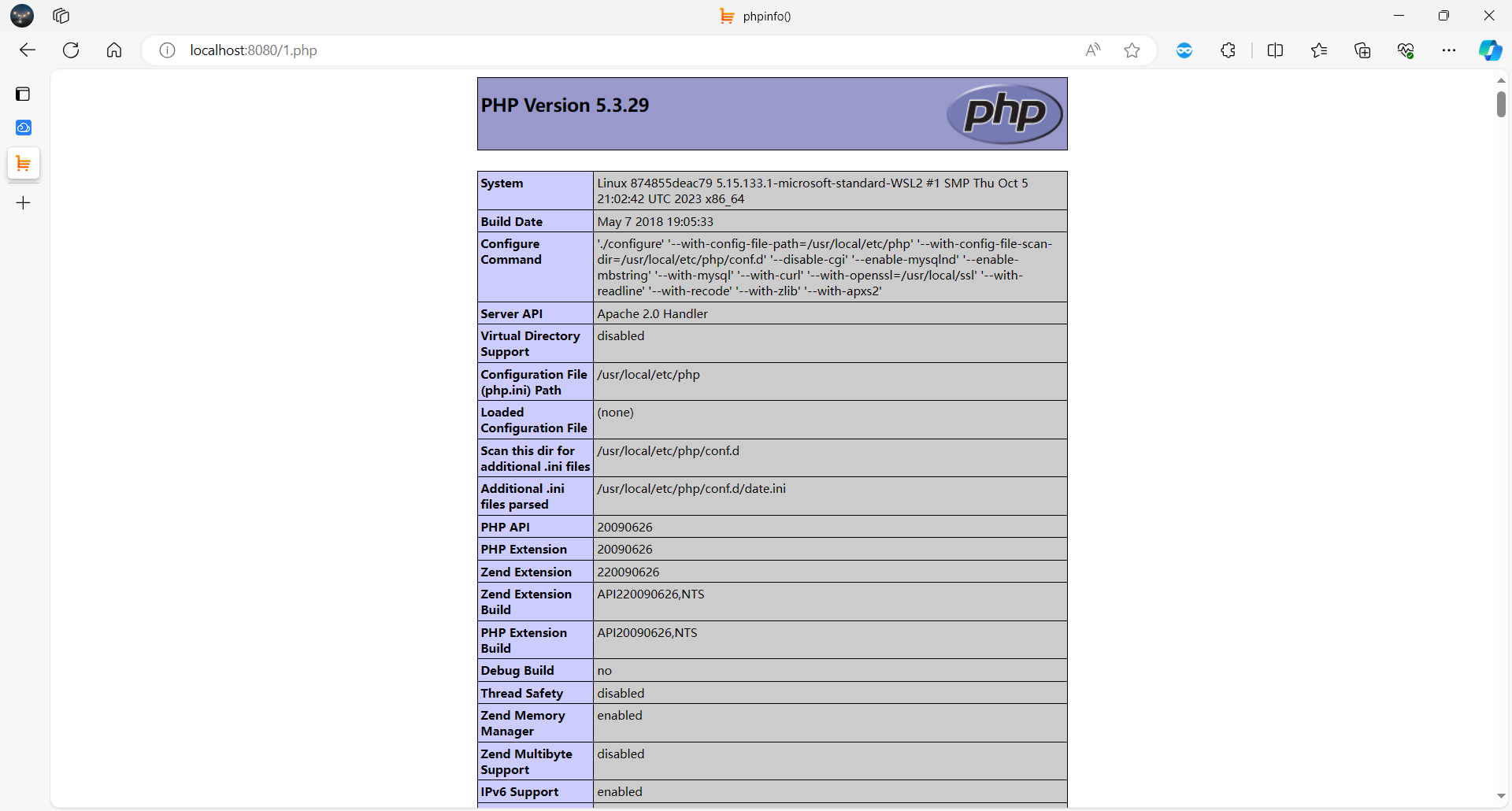 验证poc - 访问1.php查看是否返回phpinfo