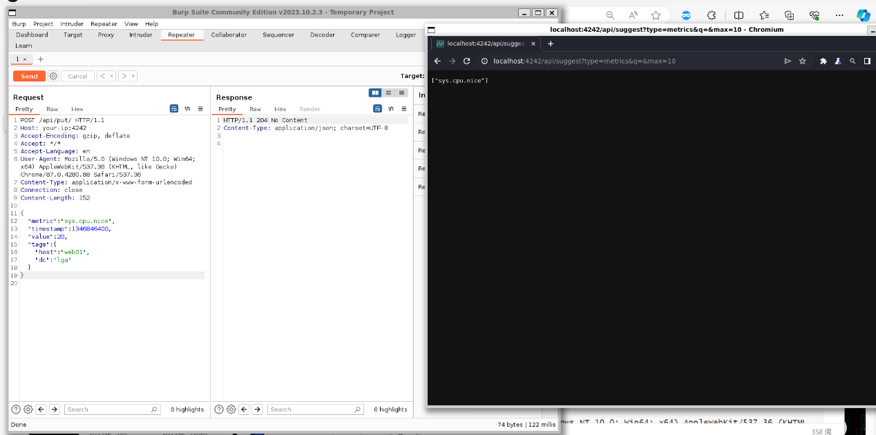 POST - 向 API POST 一条 metric